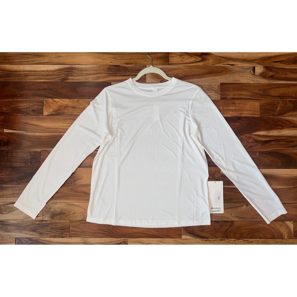 Lululemon Ultralight Hip-Length Long Sleeve White Shirt Size 8 NWT